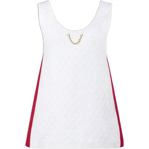LOUIS VUITTON New Quarterly Products Of LV Camisoles Women's White U Neck Moderate Other