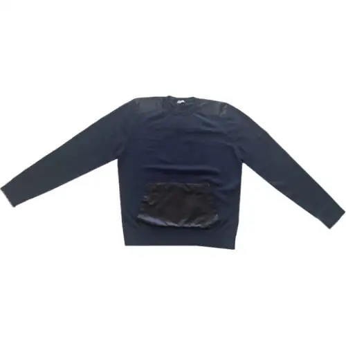 DIOR Knitwear Men's Dark Blue Crew Neck Moderate