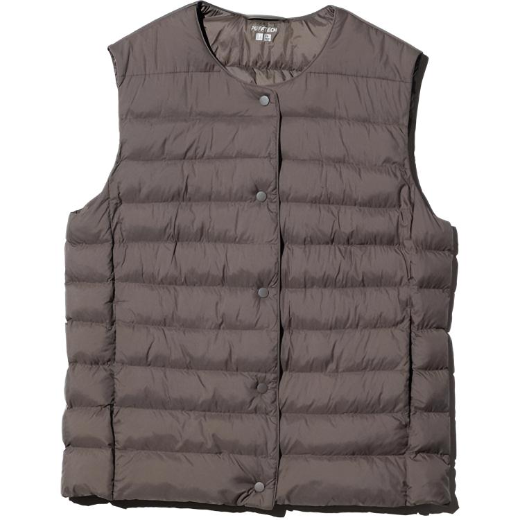 Женский жилет UNIQLO PUFFTECH (коричневый)