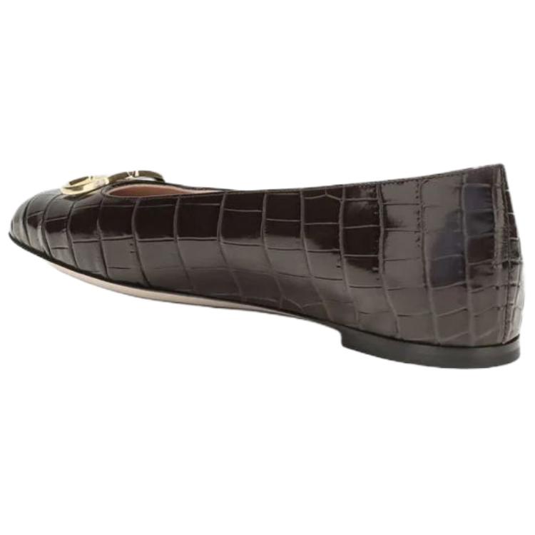 Женские балетки Valentino VLogo Signature 0.5cm (коричневый) — фото 4