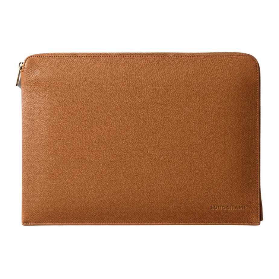 Женская сумка для ноутбука LONGCHAMP Le Foulonné (янтарная)