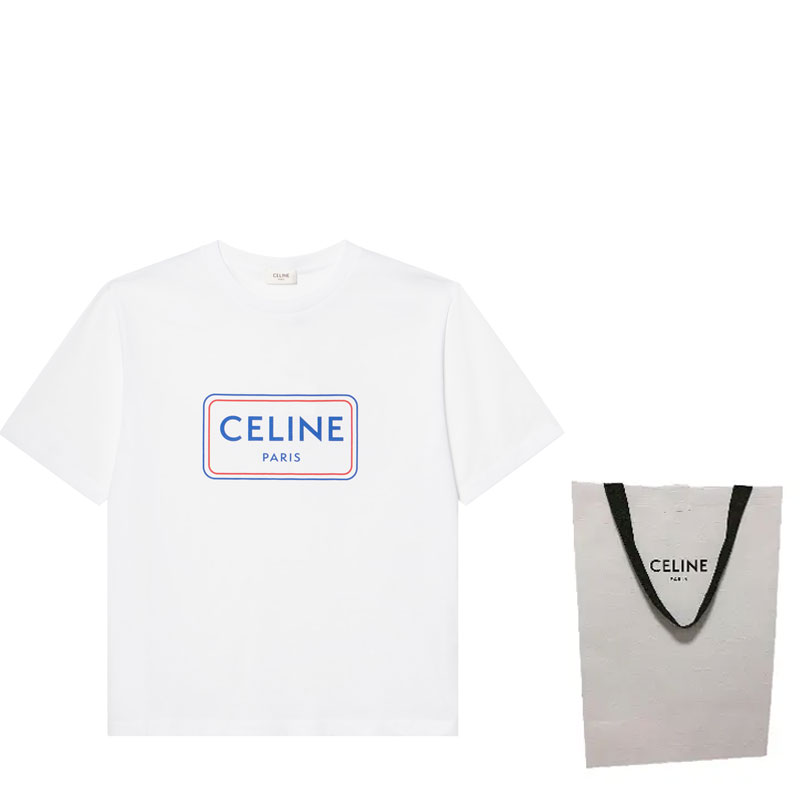 Женская футболка CELINE (белый) — фото 3