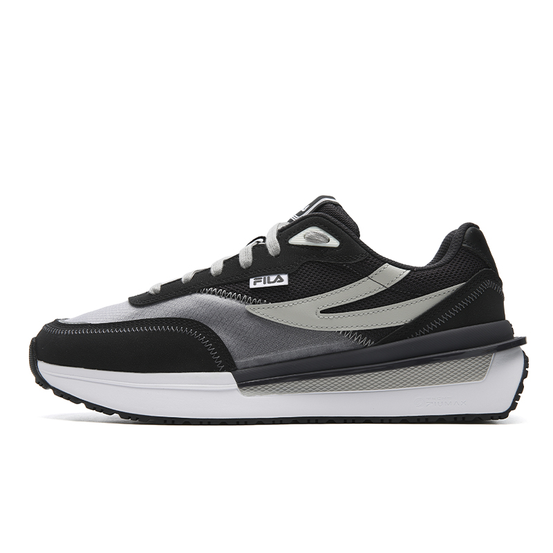 FILA Renno Fabric Cushioning Abrasion Resistant Low top Casual Shoes Men's Black Gray