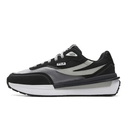 FILA Renno Fabric Cushioning Abrasion Resistant Low top Casual Shoes Men's Black Gray
