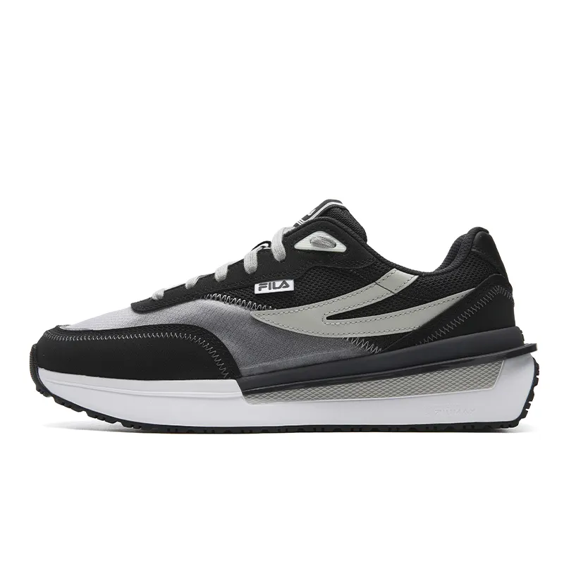 FILA Renno Fabric Cushioning Abrasion Resistant Low top Casual Shoes Men's Black Gray