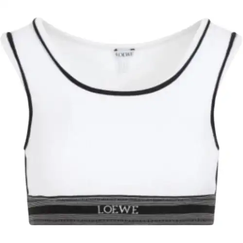 LOEWE Tank Tops Women's White Moderate