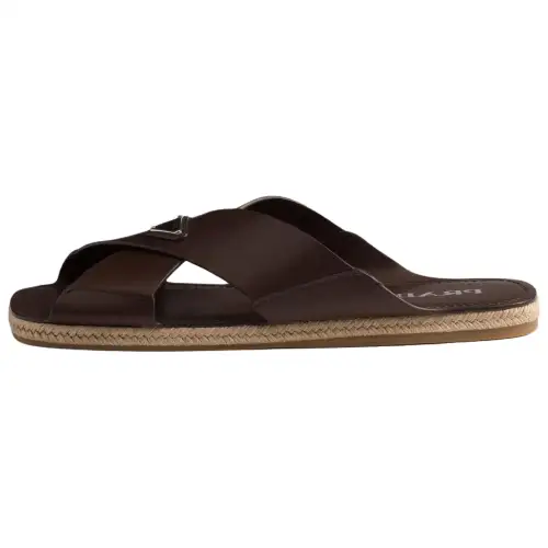 PRADA Slide Slippers Men's Dark Brown