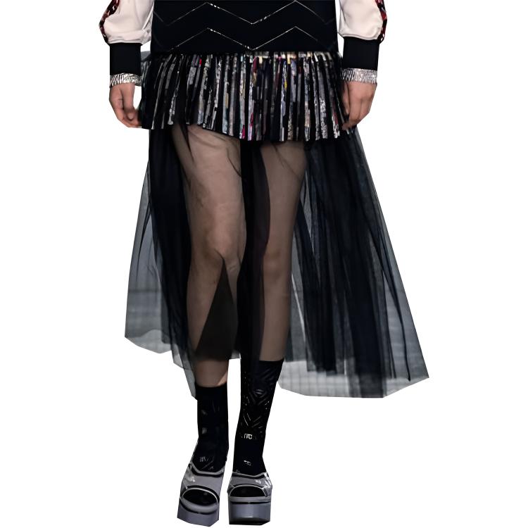 CHANEL SS23 Casual Long Skirt Women's Black