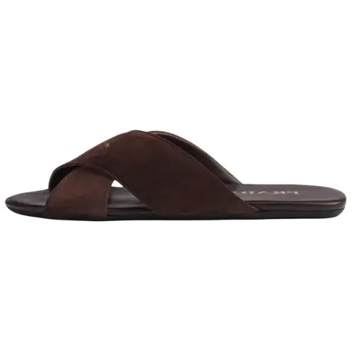 PRADA Slide Slippers 0.5cm Women's Dark Brown