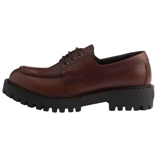 PRADA Leather Casual Shoes 6cm Men's Ebony