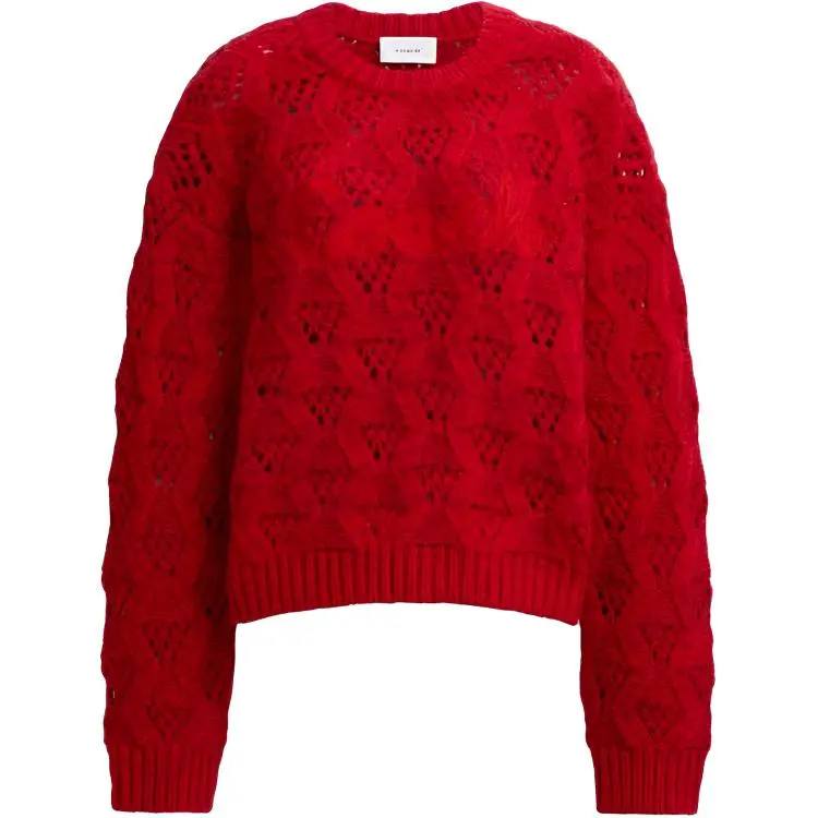 COACH Sweaters Women's Red Crew Neck Moderate Other