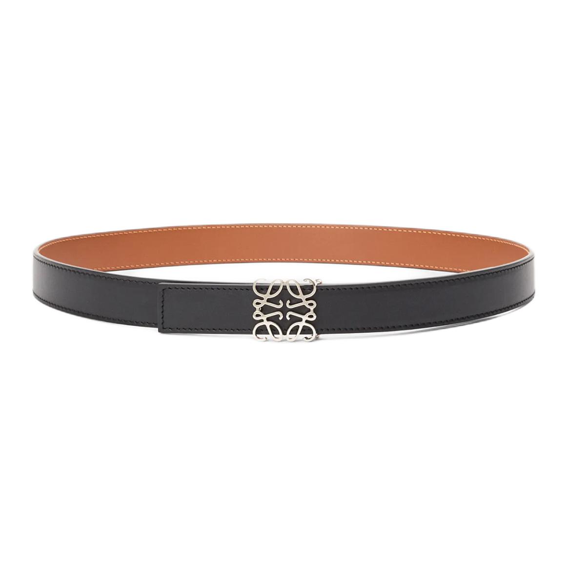 Женский ремень LOEWE LOEWE Anagram / 2.8cm (карамельно-черный)