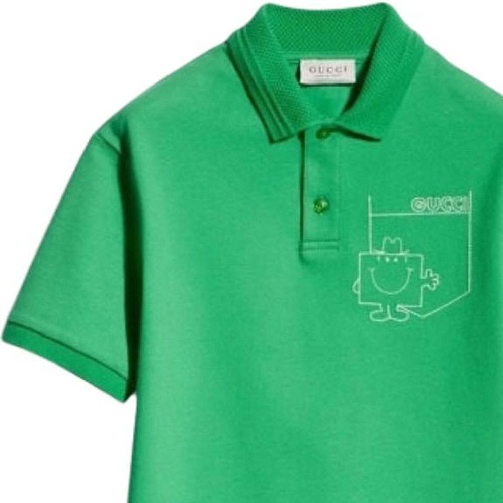Унисекс футболка Gucci GUCCIPolo (зеленая) — фото 4