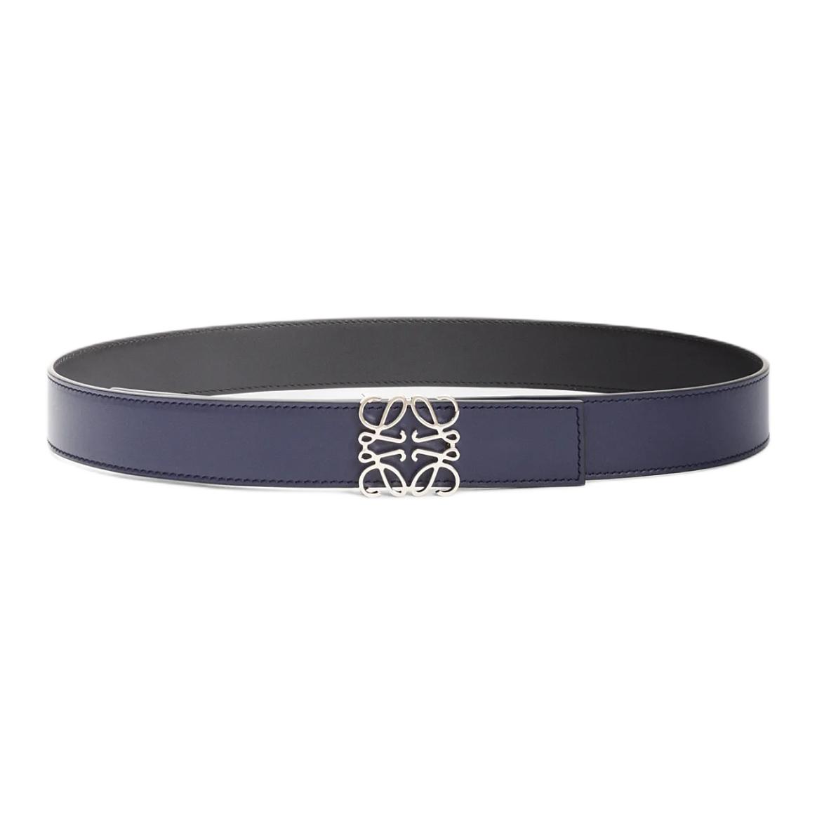 Мужской ремень LOEWE LOEWE Anagram Anagram / 3.5cm (океан синий/черный)