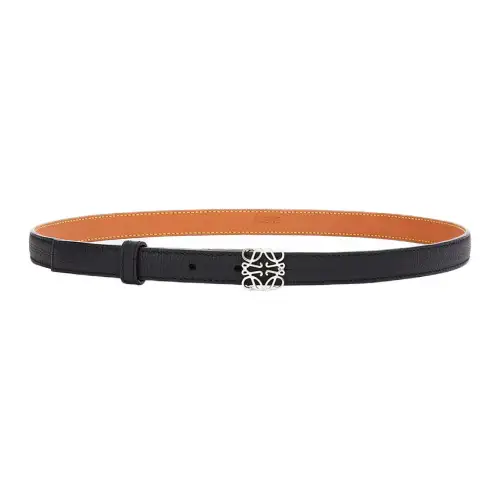 LOEWE Cow Leather Belts Women's Black Width 2cm