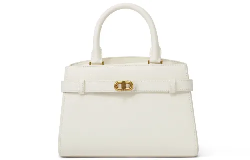 CHARLES&KEITH Pu Handbag Medium Women's Milk White/Turquoise/Black