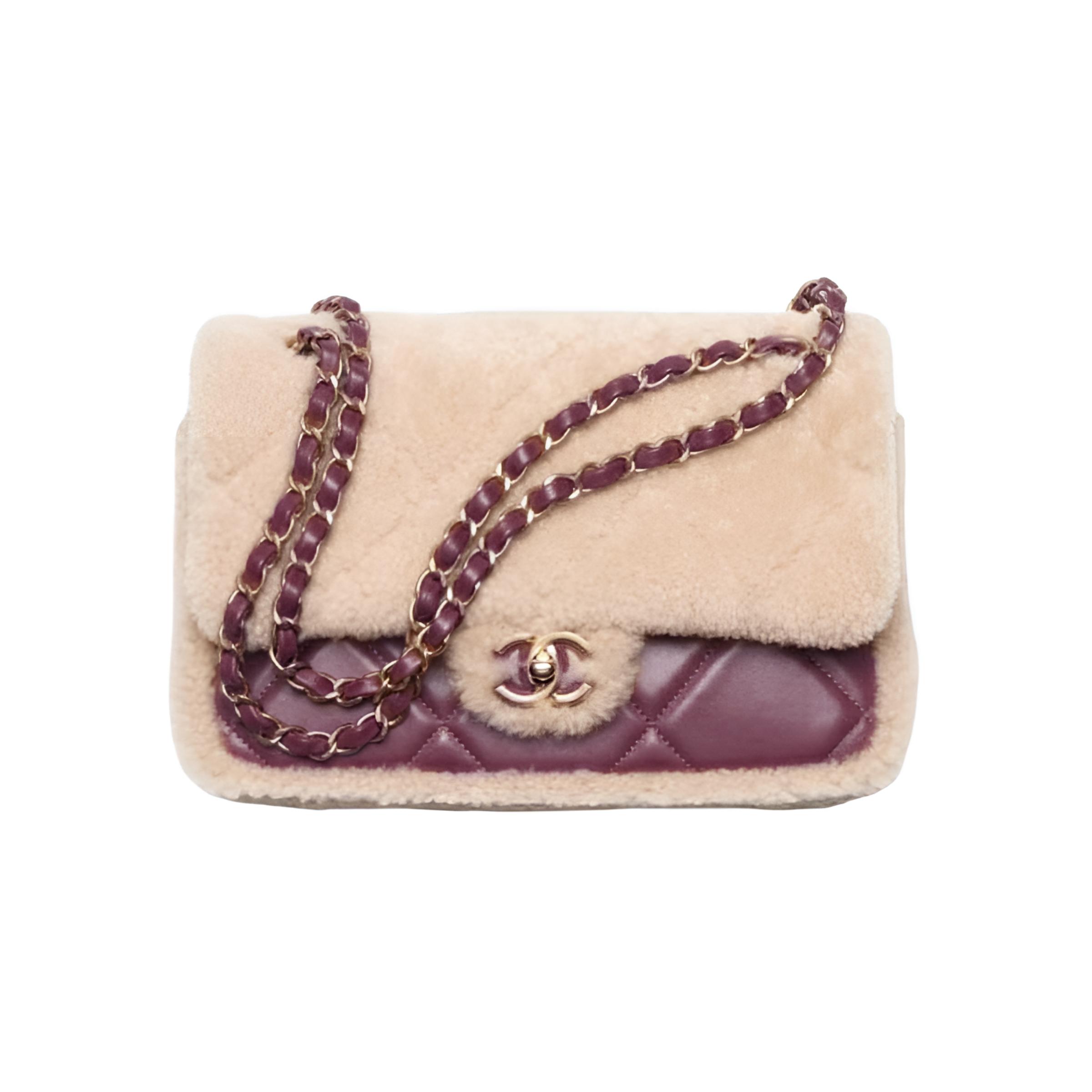 Женская сумка Chanel 25K (бежево-коричневая)