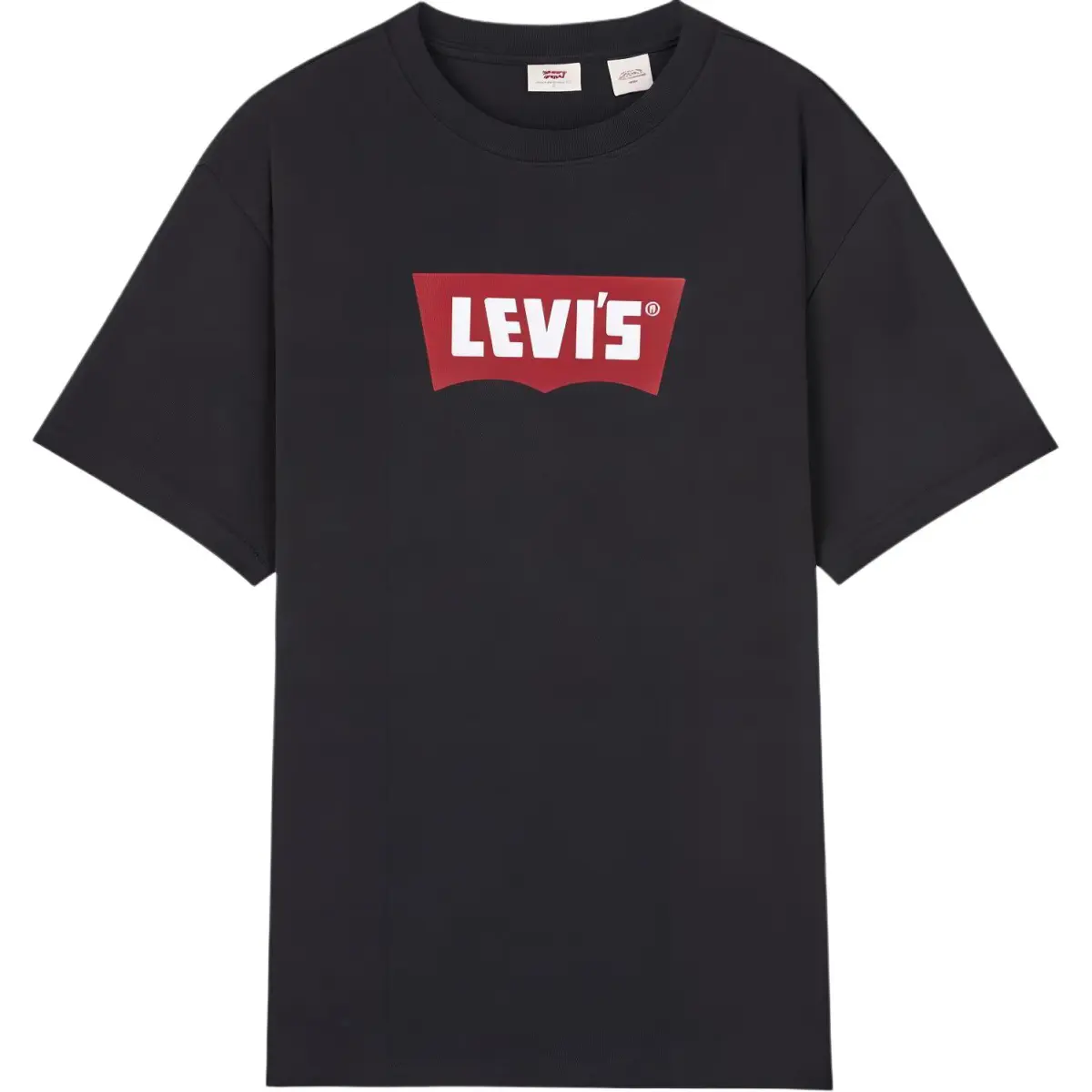 Levi's T-Shirts Unisex Black Crew Neck Moderate