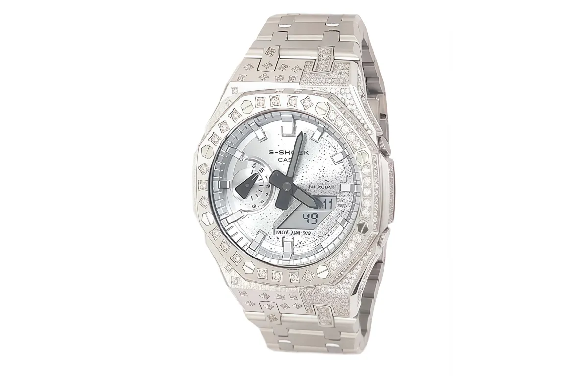 CASIO Men Liquid Crystal/Analog Dual Display Series Silver Watch