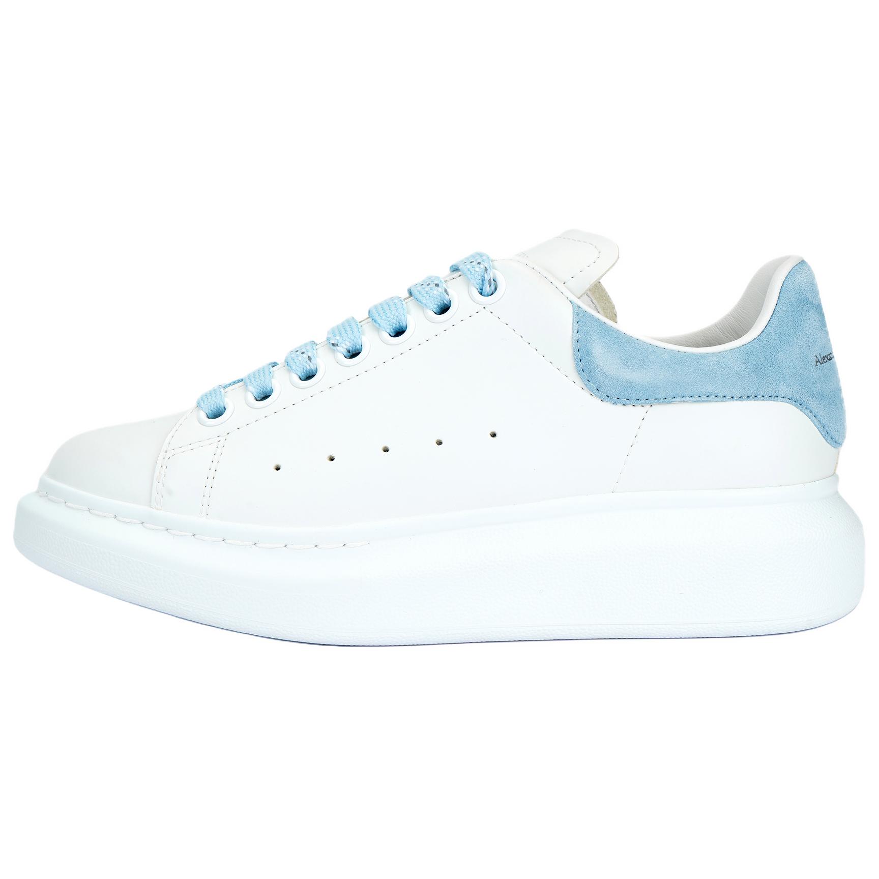 Женские кроссовки Alexander McQueen Oversized Sneaker (бело-синие)