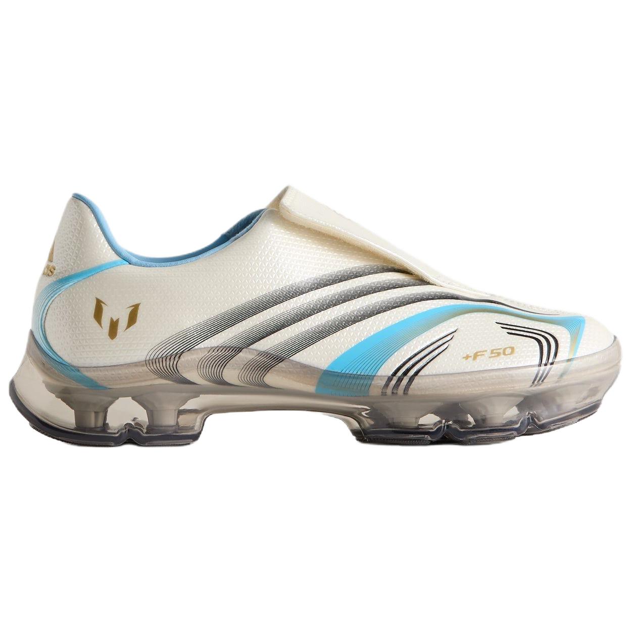 Мужские кроссовки adidas × KITH x Lionel Messi F50 Walkable Cleat (бело-синие) — Белыйсиний — фото 2