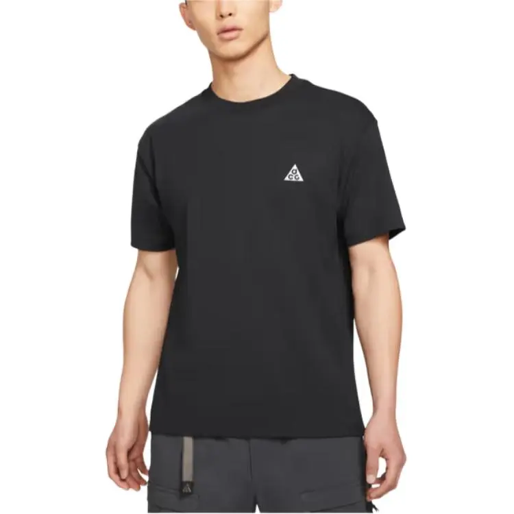 Nike T-Shirts Men's Black Crew Neck Moderate
