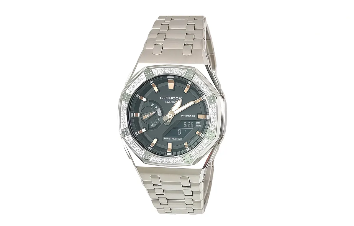 CASIO Custom Collection Quartz Movement Stainless Steel Strap Watch Men's Watches Black Dial