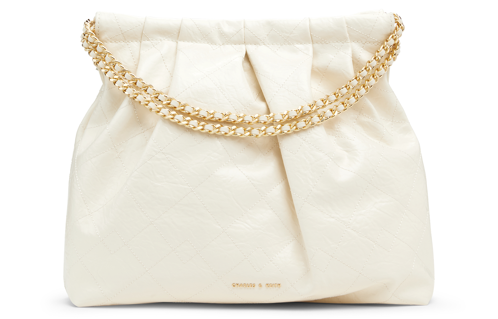 CHARLES&KEITH Summer high quality universal capacious polyurethane big multicoloured one-shoulder bag