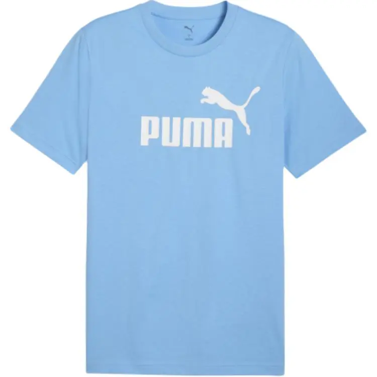 PUMA Ess Logo T Shirt Men's Light Blue