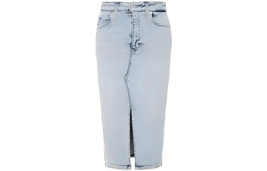 CK/Calvin Klein Denim Long Skirt Women's Light Blue