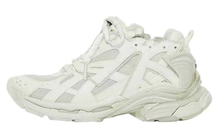Balenciaga Runner Textile, Leather Low top Sports Casual Shoes Men's White