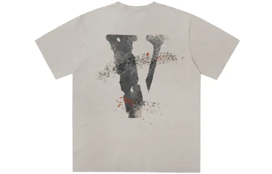 VLONE Американская ретро-текстура шин с большим логотипом, потертая и потертая футболка с короткими рукавами в одинаковом стиле для мужчин и женщин