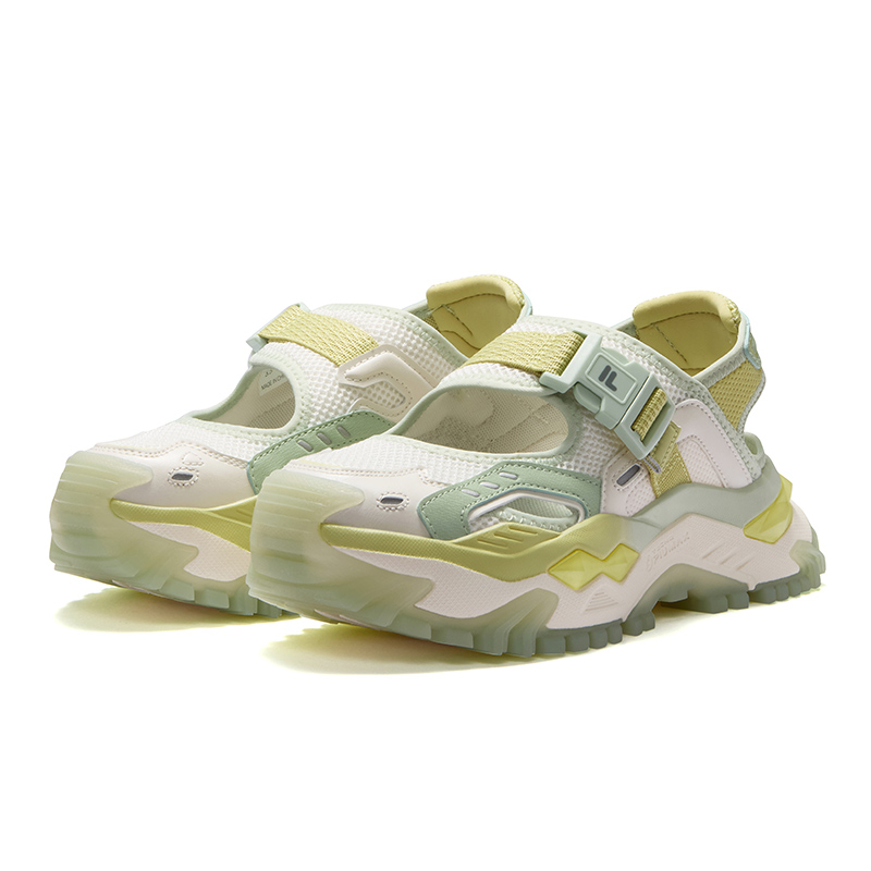 Женские сандалии Fila FUSION BIANCO SANDAL (бело-зеленые) — фото 3