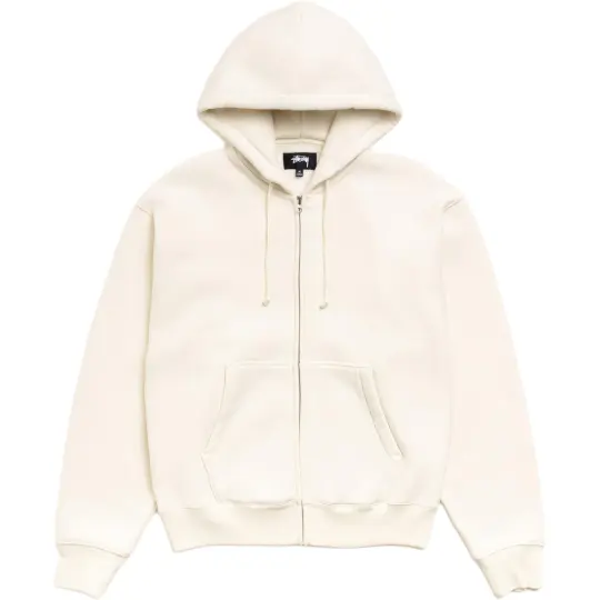 Stussy SS26 Stussy Весна и лето Толстовка с капюшоном на молнии и аппликацией. Свободная, удобная и универсальная толстовка с капюшоном на молнии и шнурке для мужчин и женщин.