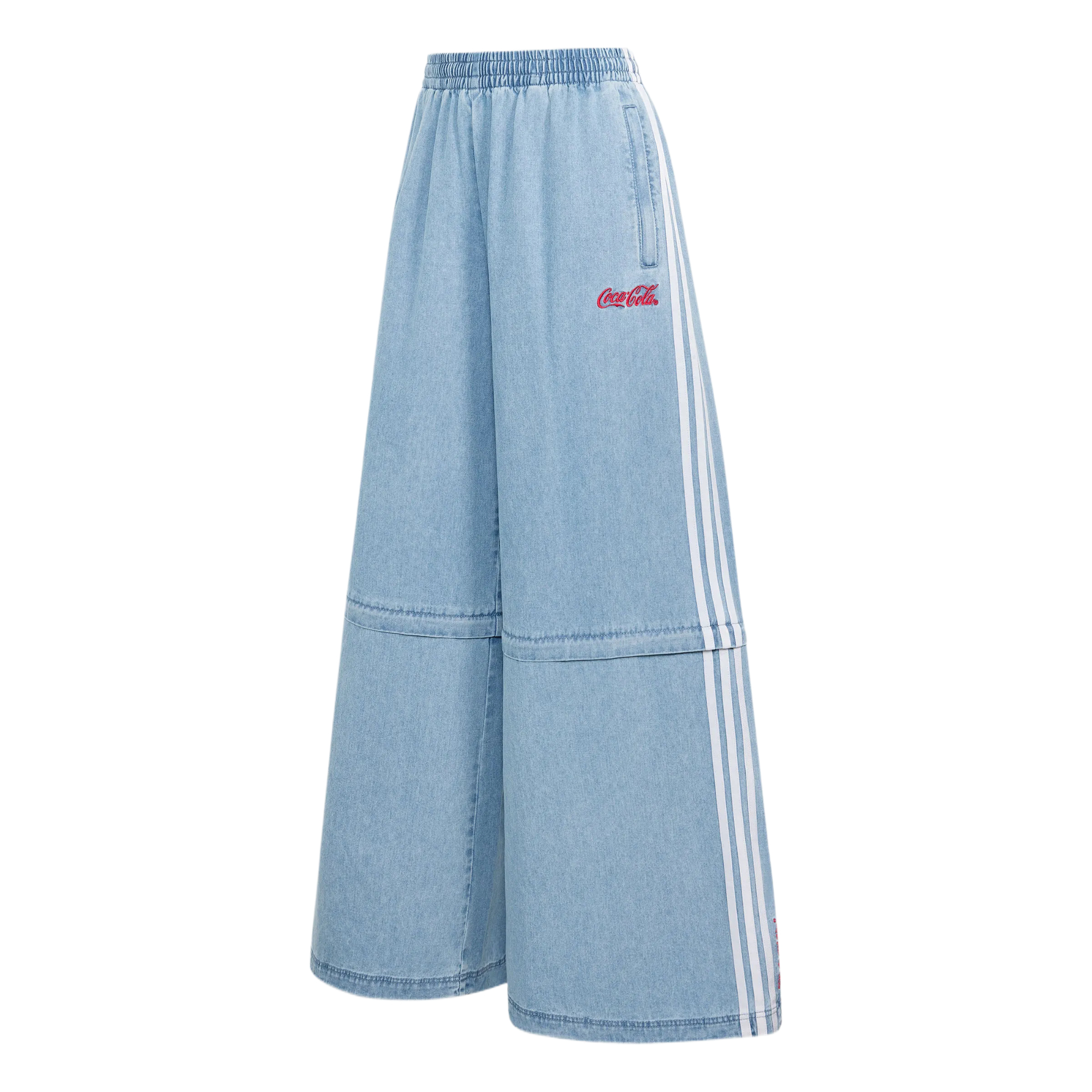 Женские джинсы adidas Originals × Coca-Cola Adilenium Firebird Denim Track (голубые)