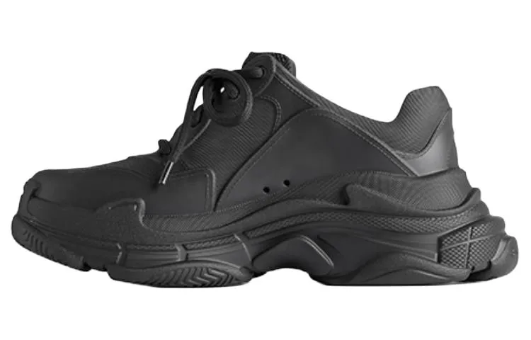 Balenciaga Triple S Rubber Low top Casual Shoes Women's Black