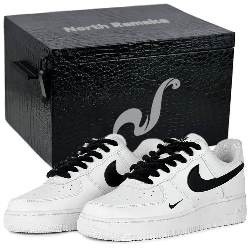 Nike Air Force 1 Wear resistant And Lightweight Low top Skateboard Shoes Unisex Black White