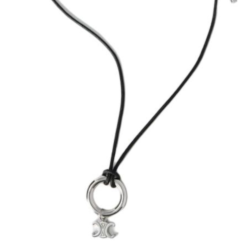 Ожерелье CELINE B10GK4W92.36BL (черно-серебристое)
