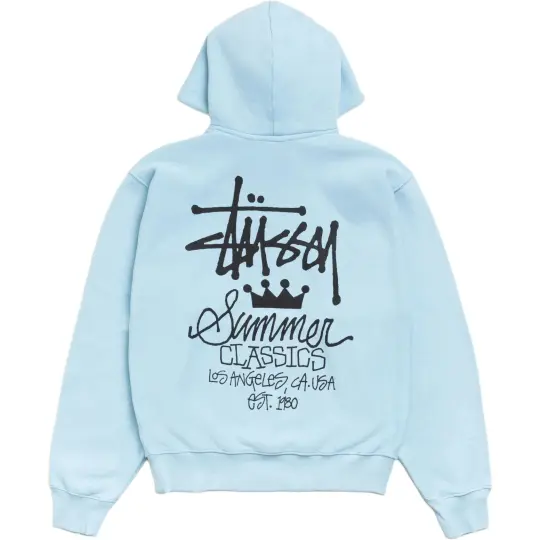 Stussy SS26 Stussy летняя ЛЕТО КЛАССИКА граффити фирменный свободный мягкий свитшот с капюшоном и карманом-кенгуру, одинаковый стиль для мужчин и женщин