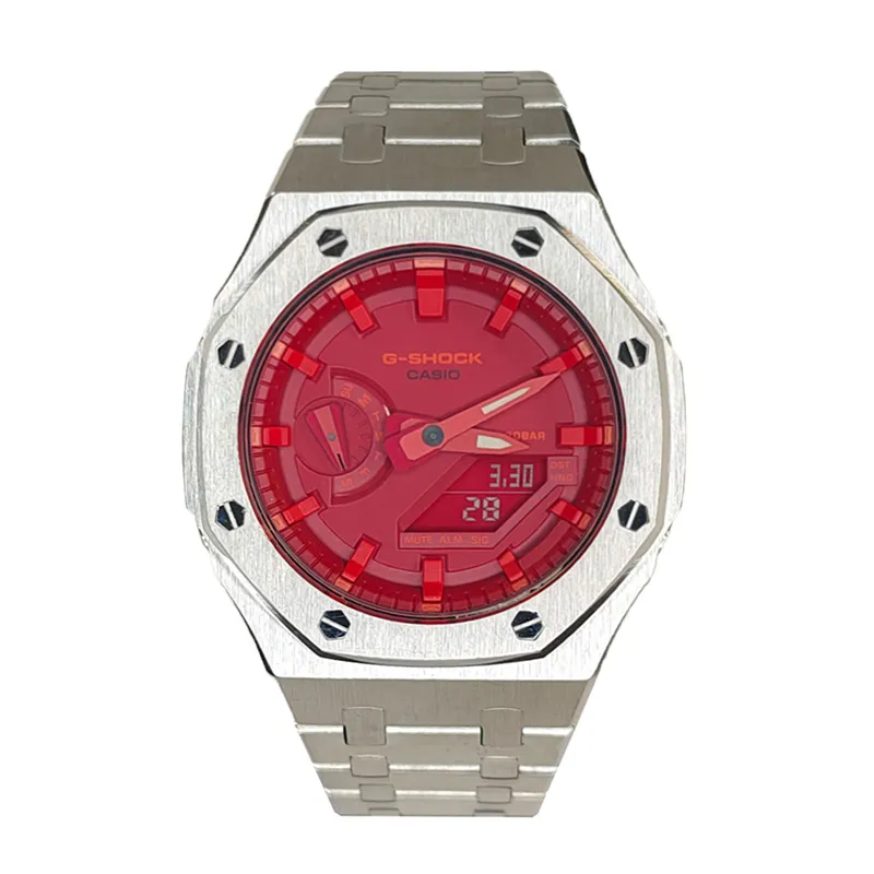 CASIO Men Liquid Crystal/Analog Dual Display Series Red Watch