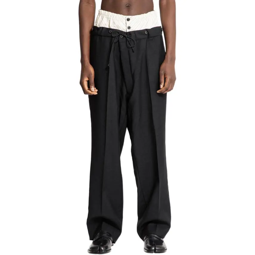 Maison Margiela Casual Pants Men's Black White