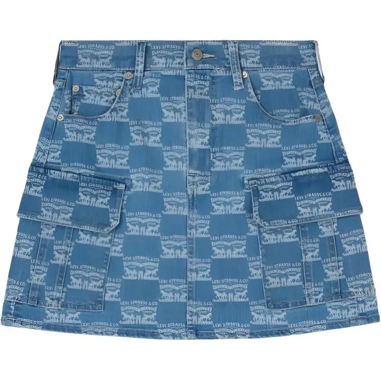 Levi's Denim Short Skirts Women's Light Blue