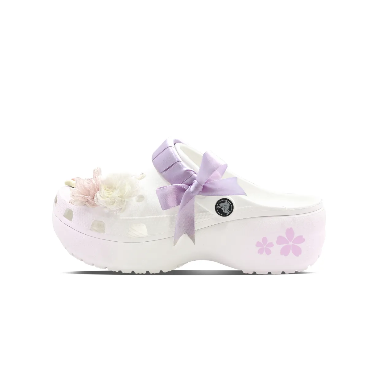 Crocs Classic Clog Flower Language EVA Clogs Unisex Taro Purple