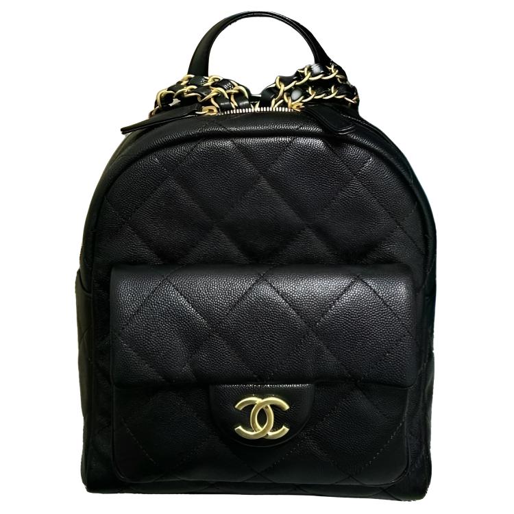 Женский рюкзак Chanel 25K (черный)