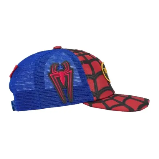 Supreme Vanson Leathers Spider-Man Mesh Back 6-Panel Hat Red