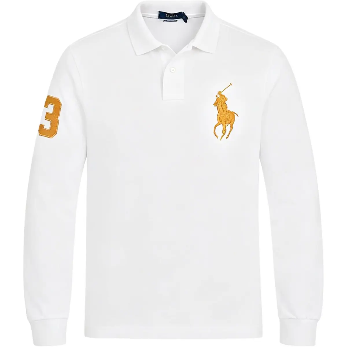 Polo Ralph Lauren Big Pony Polo Shirt Custom Slim Fit Men's White