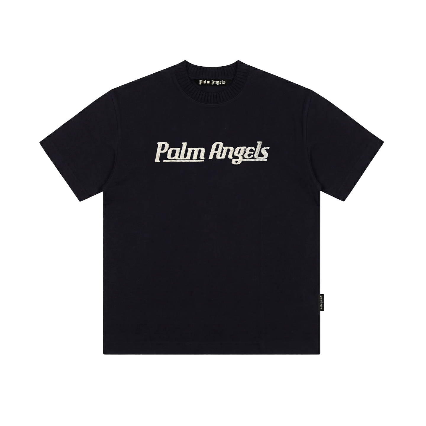 Футболка PALM ANGELS с вышивкой (черная)