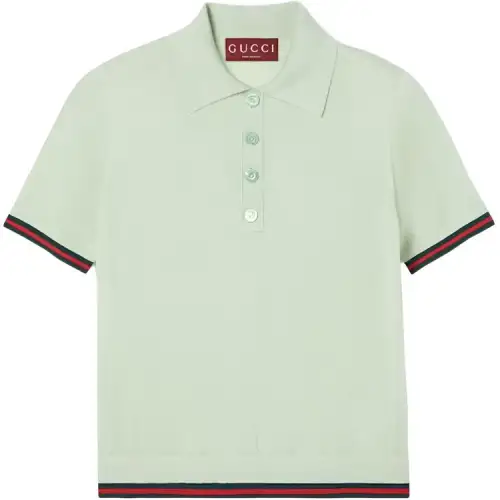 GUCCI Extra Fine Cashmere Silk Polo Top