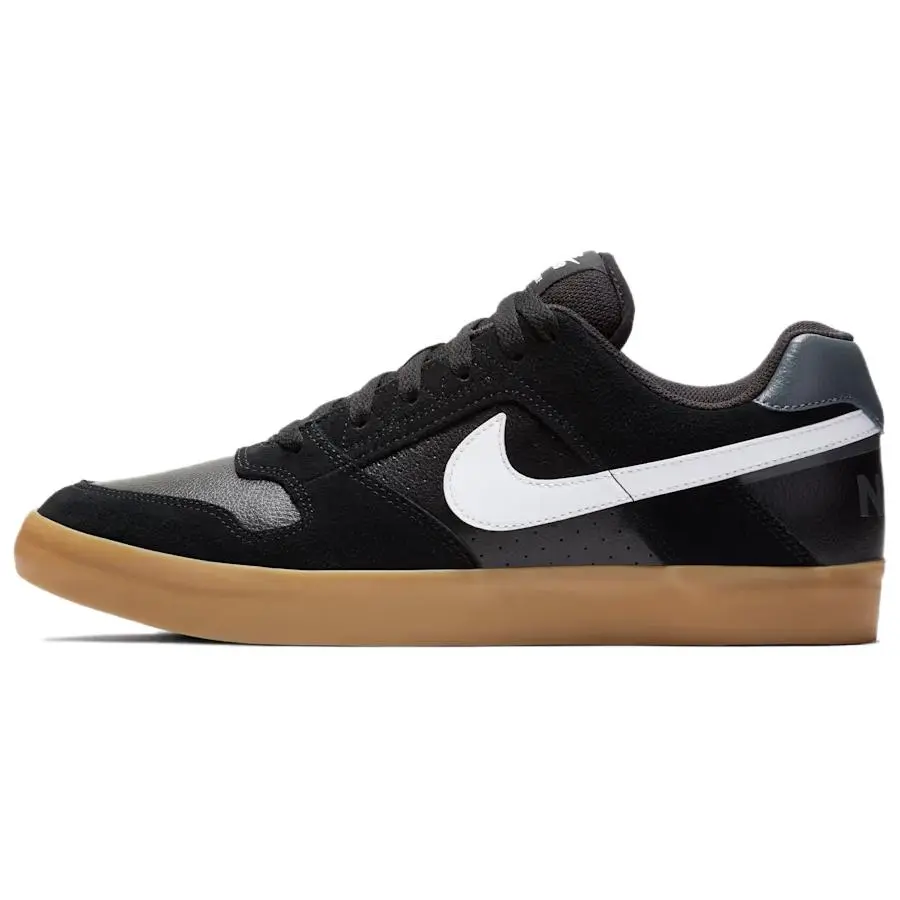 Nike SB Delta Force Vulc Comfortable Cushioning, Wear Resistant Low top Skateboard Shoes Unisex Black