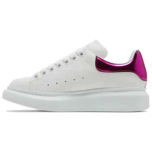 Alexander McQueen Alexander McQueen Oversized Sneaker cowhide leather fashionable lace-up low-cut sports and casual shoes women's rose red